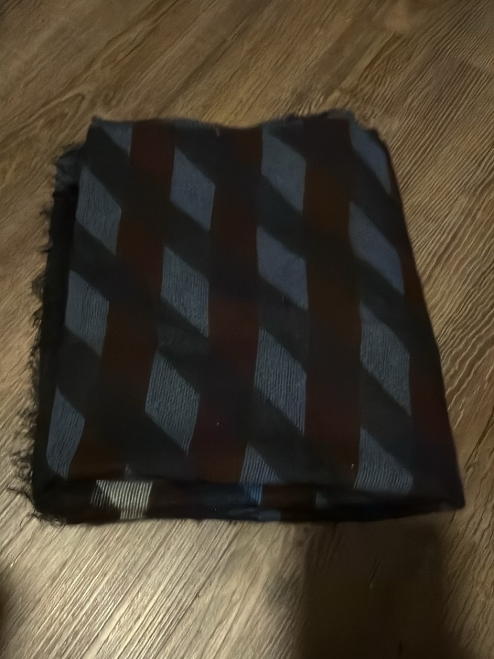 Mens maroon and blue Striped Scarf – Classic Winter Accessory